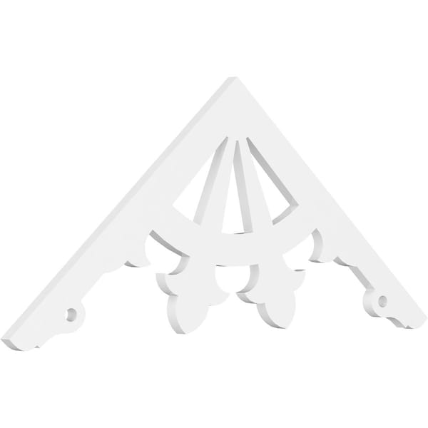 Ekena Millwork Pitch Riley Architectural Grade PVC Gable Pediment, 48"W x 20"H x 1"P (10/12) GPP048X020X100RIL - main